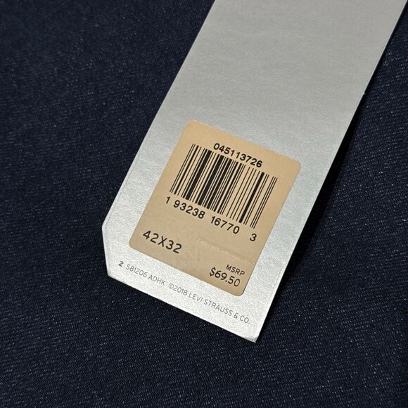 NWT $69.50 Levi's 511 Performance Coolmax Dark Wash Stretch Jeans Men Size 42x32 - Picture 8 of 11